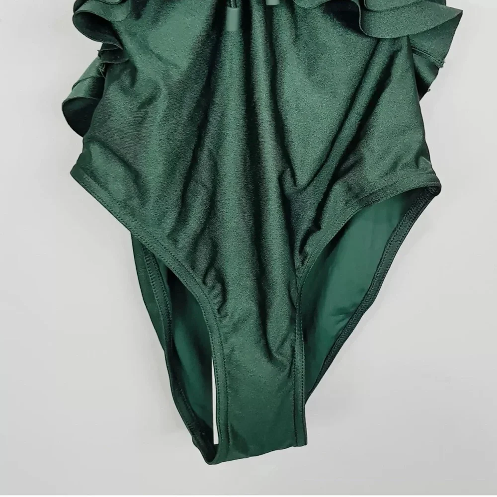 Zimmermann Green Bikini with Textured Fabric and Tie-Front - Picture 7 of 16